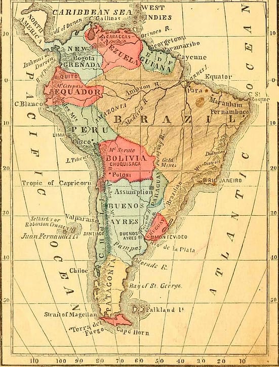 Map from an 1860 
